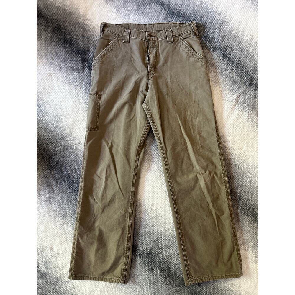 Carhartt Men's Utility Work Pant Loose Fit Brown TAGGED 33 x 32 ACTUAL 32 X 31